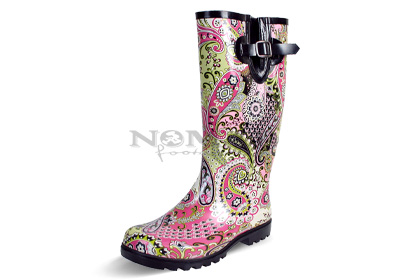 Puddles - Pink/Lime Paisley